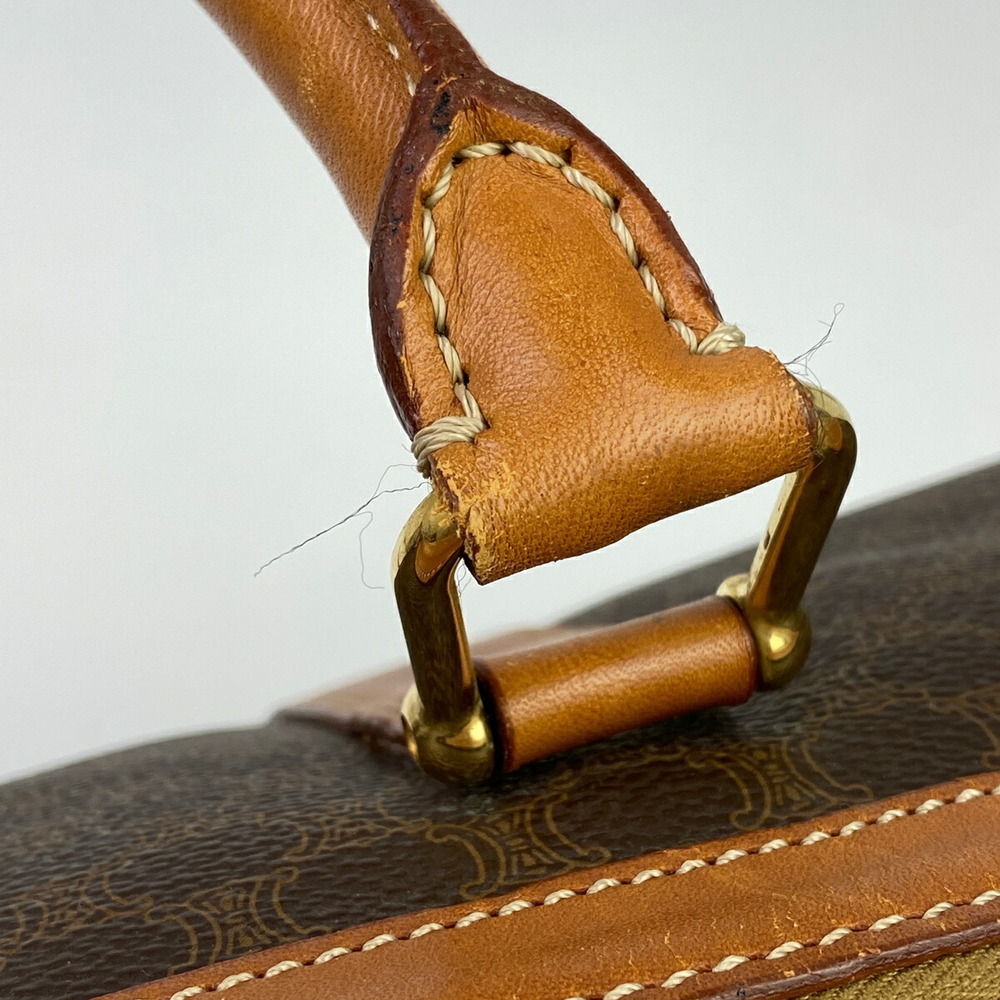 Celine Macadam Pattern Canvas Handbag Brown - image 5